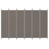 6-Panel Anthracite Room Divider - 300x220 cm Fabric