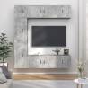 7 Piece TV Cabinet Set Concrete Grey Engineered Wood Colour concrete grey Quantity in Package 7 