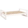 Stylish Dog Bed in White - Solid Pine Wood 95.5x65.5x28 cm