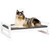 Stylish Dog Bed in White - Solid Pine Wood 95.5x65.5x28 cm