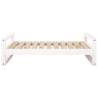 Stylish Dog Bed in White - Solid Pine Wood 95.5x65.5x28 cm