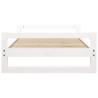 Stylish Dog Bed in White - Solid Pine Wood 95.5x65.5x28 cm