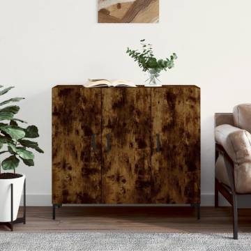 Modern Smoked Oak Sideboard - 90x34x80 cm | Hipo Market