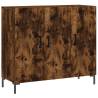 Modern Smoked Oak Sideboard - 90x34x80 cm | Hipo Market