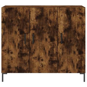 Modern Smoked Oak Sideboard - 90x34x80 cm | Hipo Market