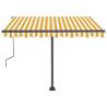 Freestanding Manual Retractable Awning 300x250 cm - Yellow/White