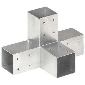 Post Connector X Shape Galvanised Metal 71x71 mm - HipoMarket