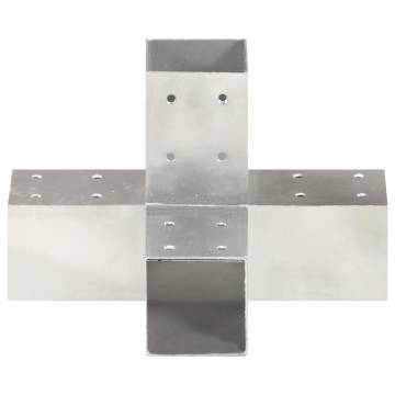 Post Connector X Shape Galvanised Metal 71x71 mm - HipoMarket