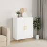 Sideboard High Gloss White 69.5x34x90 cm Engineered Wood Colour high gloss white Quantity in Package 1 