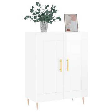 High Gloss White Sideboard - 69.5x34x90 cm | HipoMarket