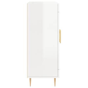 High Gloss White Sideboard - 69.5x34x90 cm | HipoMarket