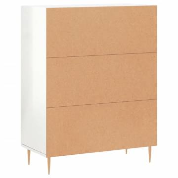 High Gloss White Sideboard - 69.5x34x90 cm | HipoMarket