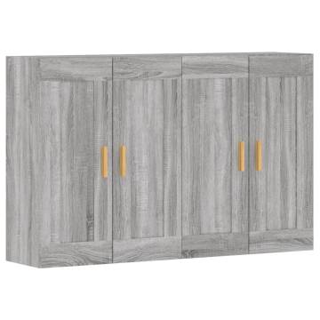 Wall Mounted Cabinets - Grey Sonoma, 2 pcs | HipoMarket UK