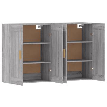 Wall Mounted Cabinets - Grey Sonoma, 2 pcs | HipoMarket UK