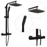 Dual Head Shower Set with Mixer and Hose Black Quantity in Package 1 Shape long hand shower 