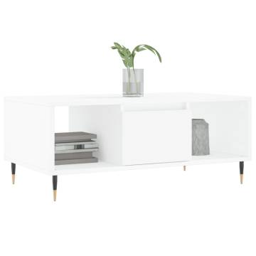 Elegant White Coffee Table | 90x50x36.5 cm | Hipomarket