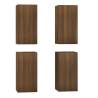 Stylish Brown Oak TV Cabinets - 4 pcs, 30.5x30x60 cm