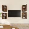 Stylish Brown Oak TV Cabinets - 4 pcs, 30.5x30x60 cm