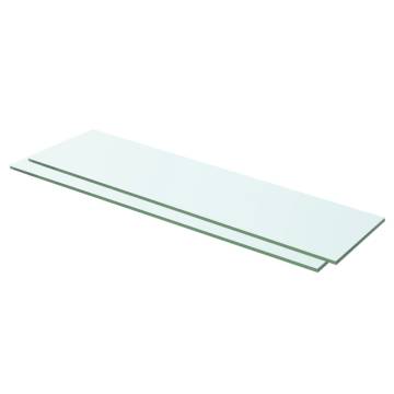 Clear Glass Shelves 2 pcs – 60x12 cm for Modern Display