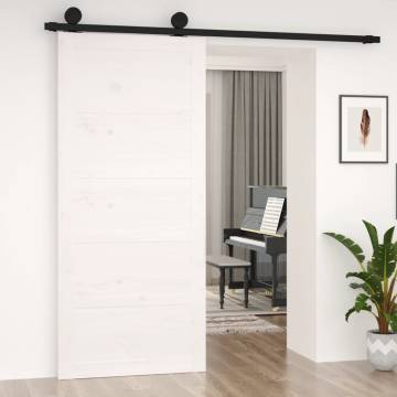 Barn Door White 90x1.8m Solid Pine - Space-Saving Design