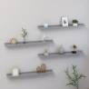 Wall Shelves 4 pcs Grey 80x9x3 cm Colour grey Size 80 x 9 x 3 cm Quantity in Package 4 Number of Pieces 1 