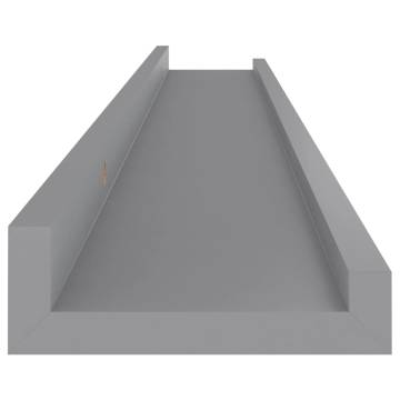 Grey Wall Shelves - 4 pcs | 80x9x3 cm | Hipomarket UK