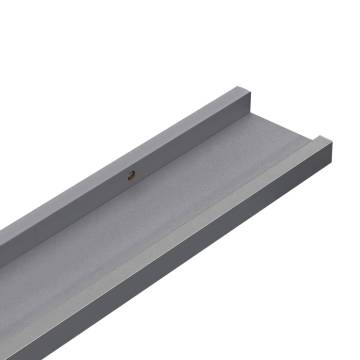 Grey Wall Shelves - 4 pcs | 80x9x3 cm | Hipomarket UK