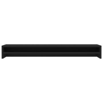 Monitor Stand Black - Ergonomic Desk Organizer 100x24x13 cm