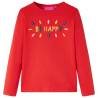 Kids' T-shirt with Long Sleeves Red 128 Colour red Size 128 (7-8y) 