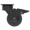 Mac Lean Swivel Caster Wheel with Brake 50 mm - 4 pcs Black