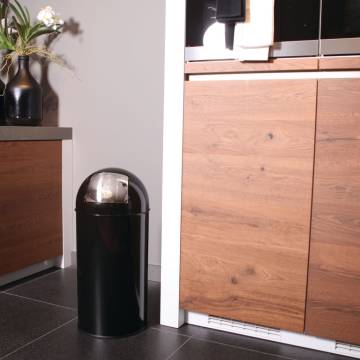 EKO 40L Black Waste Bin with Push Lid | Hipomarket