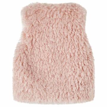 Kids' Vest Faux Fur Light Pink - Stylish & Warm For Ages 9-10