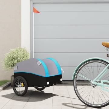 Bike Trailer Black and Blue - 30 kg Iron | HipoMarket