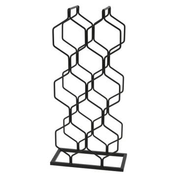 H&S Collection Wine Rack for 8 Bottles - Black Metal Rack