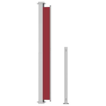 Patio Retractable Side Awning 220x500 cm - Red | HipoMarket