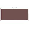 Patio Retractable Side Awning 200x500 cm - Brown | HipoMarket