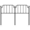 Stylish Black Metal Headboard 135 cm - Robust & Elegant