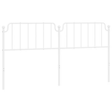 Stylish White Metal Headboard - 193 cm | Hipo Market