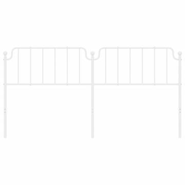 Stylish White Metal Headboard - 193 cm | Hipo Market