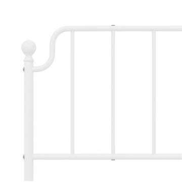 Stylish White Metal Headboard - 193 cm | Hipo Market