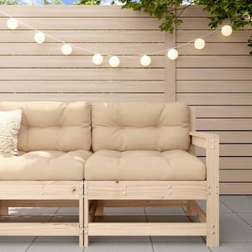 Garden Corner Sofa Solid Wood Pine | Hipomarket