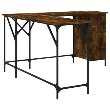 Smoked Oak Desk 141x141 cm - Stylish & Durable | Hipomarket UK