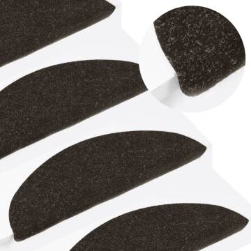 Stair Mats Self-adhesive - 10 pcs Anthracite 65x22.5 cm