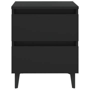 Stylish Black Bed Cabinet 40x35x50 cm - HipoMarket