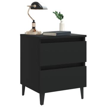 Stylish Black Bed Cabinet 40x35x50 cm - HipoMarket