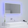 Stylish LED Bathroom Mirror - White 80x8.5x37 cm