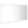 Stylish LED Bathroom Mirror - White 80x8.5x37 cm