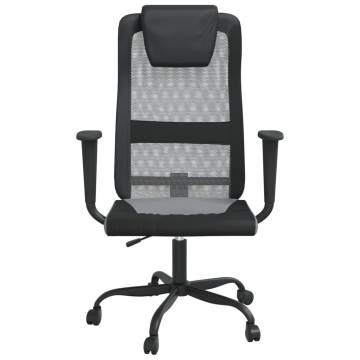 Comfortable Grey and Black Mesh Office Chair - Hipomarket