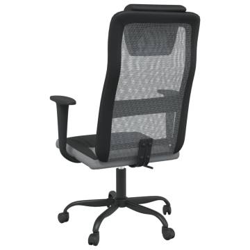 Comfortable Grey and Black Mesh Office Chair - Hipomarket