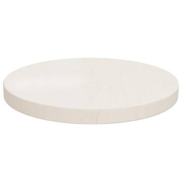 Table Top White Ø30x2.5 cm Solid Wood Pine - Durable & Stylish